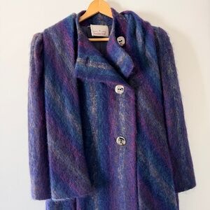A Trigere Coat Vintage Purple Wool Coat